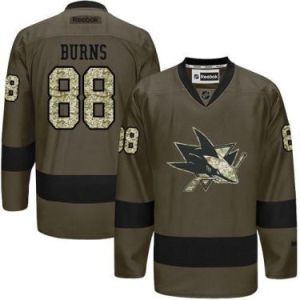San Jose Sharks #88 Brent Burns Green Salute To Service Men's Stitched Reebok NHL Jerseys