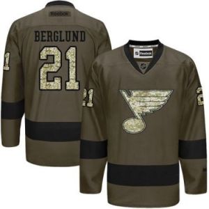 St. Louis Blues #21 Patrik Berglund Green Salute To Service Men's Stitched Reebok NHL Jerseys