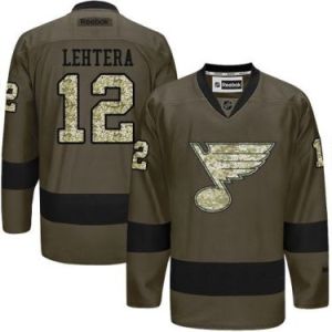 St. Louis Blues #12 Jori Lehtera Green Salute To Service Men's Stitched Reebok NHL Jerseys