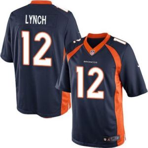 Nike Denver Broncos #12 Paxton Lynch Navy Blue Alternate Men's Stitched NFL Limited Jersey
