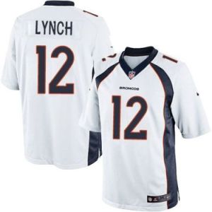 Nike Denver Broncos #12 Paxton Lynch White Men's Stitched NFL Limited Jersey