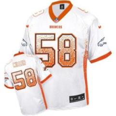 Nike Denver Broncos #58 Von Miller White Men's Stitched NFL Elite Drift Fashion Jersey