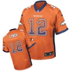 Nike Denver Broncos #12 Paxton Lynch Orange Color Men's Stitched NFL Elite Drift Fashion Jersey