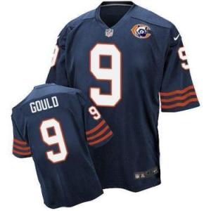 Nike Chicago Bears #9 Robbie Gould Navy Blue Throwback Mens Stitched NFL Elite Jersey