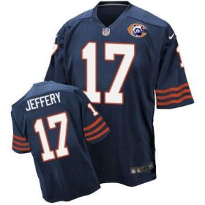 Nike Chicago Bears #17 Alshon Jeffery Navy Blue Throwback Mens Stitched NFL Elite Jersey