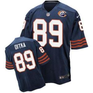 Nike Chicago Bears #89 Mike Ditka Navy Blue Throwback Mens Stitched NFL Elite Jersey