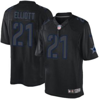 Nike Dallas Cowboys #21 Ezekiel Elliott Black Men's Stitched NFL Impact Limited Jersey