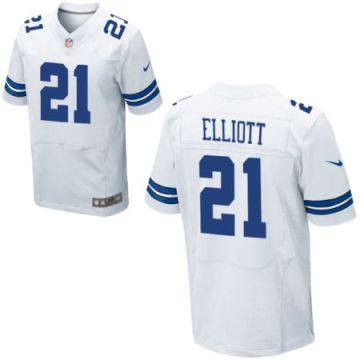 Nike Dallas Cowboys #21 Ezekiel Elliott White 2016 NFL Stitched Elite Jersey