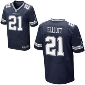 Nike Dallas Cowboys #21 Ezekiel Elliott Navy Home Stitched NFL Elite Jersey