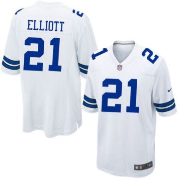 Nike Dallas Cowboys Ezekiel Elliott White 2016 NFL Stitched Game Jersey