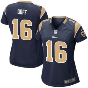Women's Nike Rams #16 Jared Goff Navy 2016 Draft Pick Stitched Game Jersey