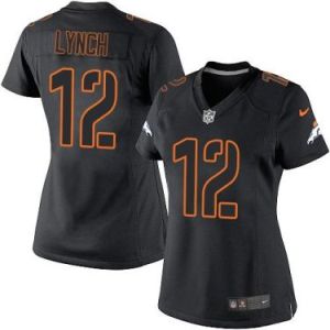 Women's Nike Denver Broncos #12 Paxton Lynch Black Impact Stitched NFL Limited Jersey