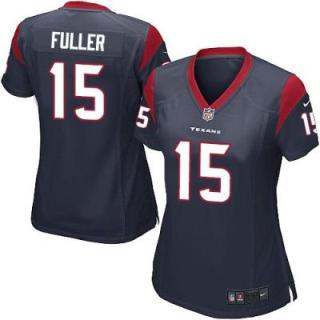 Women's Nike Houston Texans #15 Will Fuller Navy Blue Color Stitched NFL Game Jersey