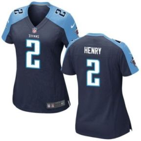 Women's Tennessee Titans #2 Derrick Henry Nike Navy NFL Game Stitched Jersey