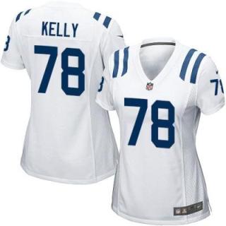 Women's Nike Indianapolis Colts #78 Ryan Kelly White Stitched NFL Elite Jersey