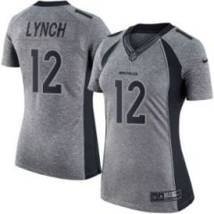 Women's Nike Denver Broncos #12 Paxton Lynch Gray Stitched NFL Limited Gridiron Gray Jersey