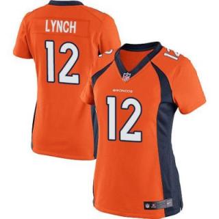 Women's Nike Denver Broncos #12 Paxton Lynch Orange Color Stitched NFL New Limited Jersey