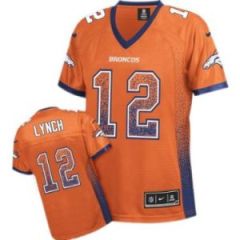 Women's Nike Denver Broncos #12 Paxton Lynch Orange Color Stitched NFL Elite Drift Fashion Jersey