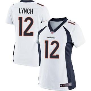 Women's Nike Denver Broncos #12 Paxton Lynch White Stitched NFL New Limited Jersey