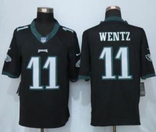 Nike Philadelphia Eagles #11 Carson Wentz Black Alternate Men's Stitched NFL New Limited Jersey