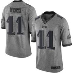 Nike Philadelphia Eagles #11 Carson Wentz Gray Men's Stitched NFL Limited Gridiron Gray Jersey