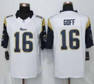 Nike Los Angeles Rams #16 Jared Goff White Men's Stitched NFL Limited Jersey