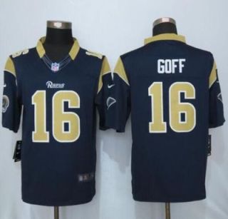 Nike Los Angeles Rams #16 Jared Goff Navy Blue Color Men's Stitched NFL Limited Jersey