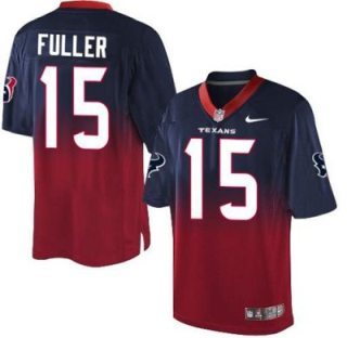 Nike Houston Texans #15 Will Fuller Navy Blue Red Men's Stitched NFL Elite Fadeaway Fashion Jersey