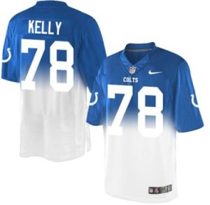 Nike Indianapolis Colts #78 Ryan Kelly Royal BlueWhite Men's Stitched NFL Elite Fadeaway Fashion Jersey