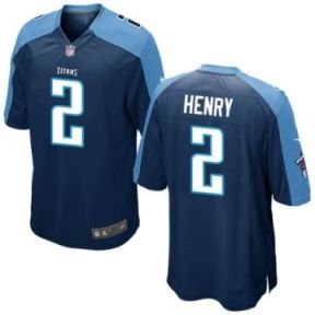 Men's Tennessee Titans #2 Derrick Henry Nike Navy NFL Game Stitched Jersey
