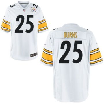 Men's Pittsburgh Steelers #25 Artie Burns Nike White NFL Game Stitched Jersey