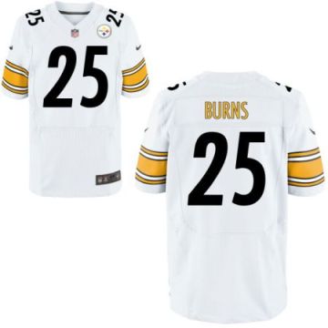 Men's Pittsburgh Steelers #25 Artie Burns Nike White NFL Elite Stitched Jersey