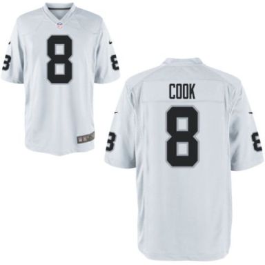 Men's Oakland Raiders #8 Connor Cook Nike White NFL Game Stitched Jersey