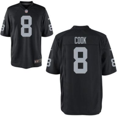 Men's Oakland Raiders #8 Connor Cook Nike Black NFL Game Stitched Jersey