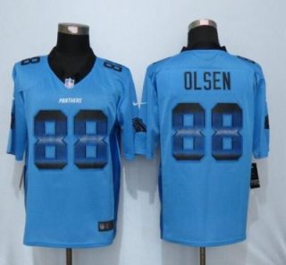 Nike Carolina Panthers #88 Greg Olsen Blue Alternate Men's Stitched NFL Limited Strobe Jersey