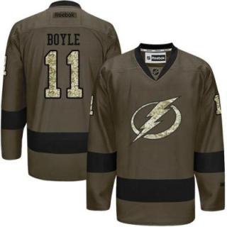 Tampa Bay Lightning #11 Brian Boyle Green Salute To Service Men's Stitched Reebok NHL Jerseys
