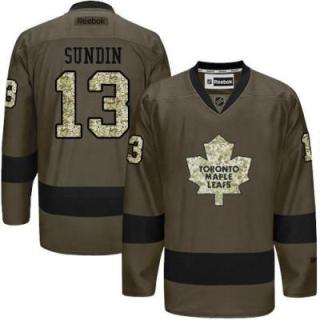 Toronto Maple Leafs #13 Mats Sundin Green Salute To Service Men's Stitched Reebok NHL Jerseys
