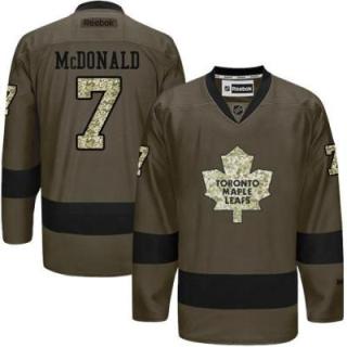 Toronto Maple Leafs #7 Lanny McDonald Green Salute To Service Men's Stitched Reebok NHL Jerseys
