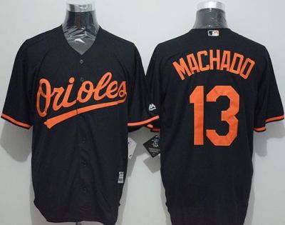 Baltimore Orioles #13 Manny Machado Black New Cool Base Stitched Baseball Jersey
