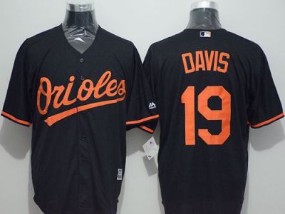Baltimore Orioles #19 Chris Davis Black New Cool Base Stitched Baseball Jersey