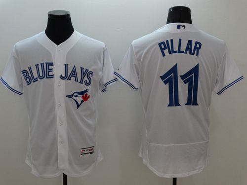 Blue Jays #11 Kevin Pillar White Flexbase Authentic Collection Stitched Baseball Jersey