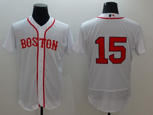 Boston Red Sox #15 Dustin Pedroia White Flexbase Authentic Collection Alternate Home Stitched Baseball Jersey