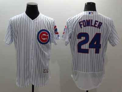 Chicago Cubs #24 Dexter Fowler Flexbase Authentic Collection Majestic Mens Stitched Baseball Jersey-White Chicago Cubs #24 Dexter Fowler Flexbase Authentic Collection Majestic Mens Stitched Baseball Jersey-White