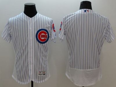 Chicago Cubs Blank White Flex Base Authentic Collection Stitched Baseball Jersey