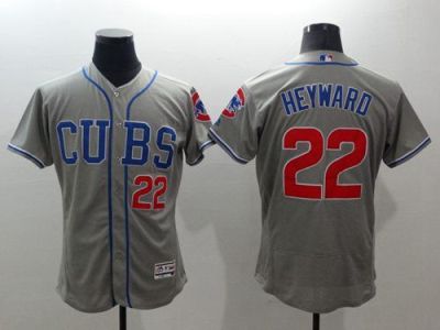 Chicago Cubs #22 Jason Heyward Grey Flexbase Authentic Collection Alternate Road Mens Stitched Baseball Jersey