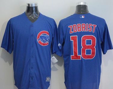 Chicago Cubs #18 Ben Zobrist Blue New Cool Base Stitched Baseball Jersey Chicago Cubs #18 Ben Zobrist Blue New Cool Base Stitched Baseball Jersey