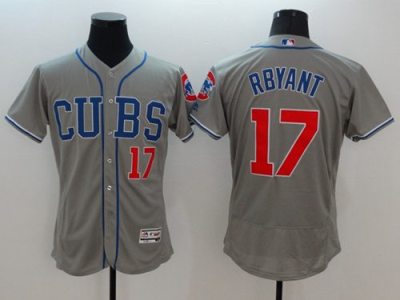 Chicago Cubs #17 Kris Bryant Grey Flex Base Authentic Collection Alternate Road Stitched Baseball Jersey