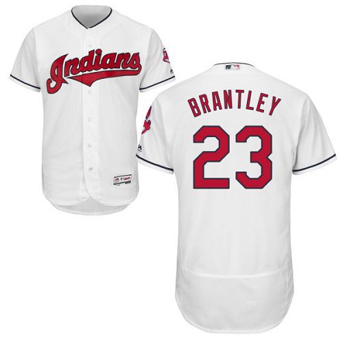 Cleveland Indians #23 Michael Brantley White Flexbase Authentic Collection Stitched Baseball Jersey