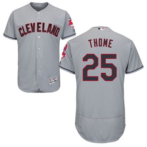 Cleveland Indians #25 Jim Thome Grey Flexbase Authentic Collection Stitched Baseball Jersey