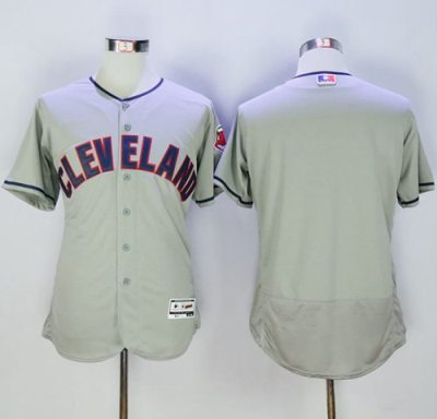 Cleveland Indians Blank Grey Flex Base Authentic Collection Stitched Baseball Jersey
